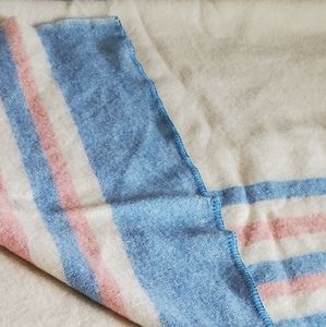 Vintage Canadian Stripes Wool Blanket